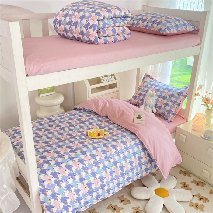 91家纺网 家纺一手货源 找家纺 多品 2023新款12868全棉宿舍三件套-第二批 千爱