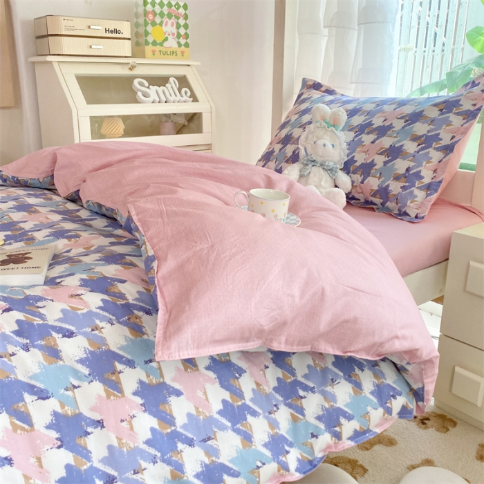 91家纺网 家纺一手货源 找家纺 多品 2023新款12868全棉宿舍三件套-第二批 千爱