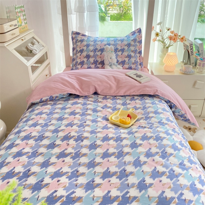 91家纺网 家纺一手货源 找家纺 多品 2023新款12868全棉宿舍三件套-第二批 千爱