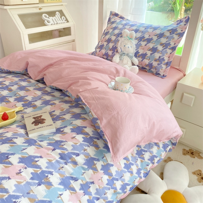 91家纺网 家纺一手货源 找家纺 多品 2023新款12868全棉宿舍三件套-第二批 千爱