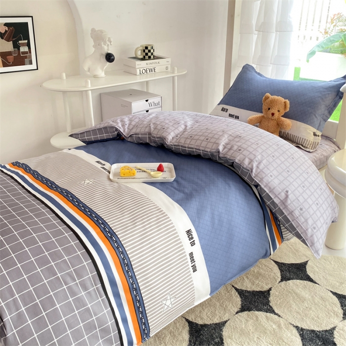 91家纺网 家纺一手货源 找家纺 多品 2023新款12868全棉宿舍三件套-第二批 时尚青春