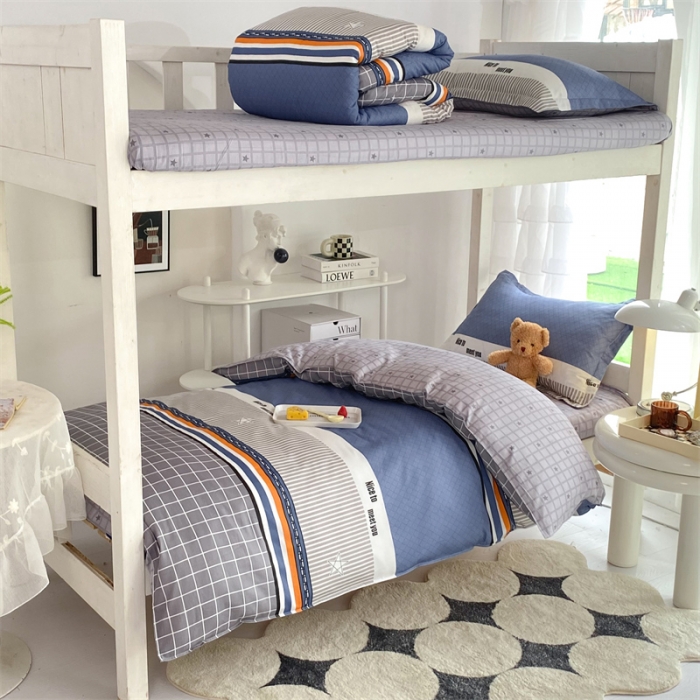 91家纺网 家纺一手货源 找家纺 多品 2023新款12868全棉宿舍三件套-第二批 时尚青春