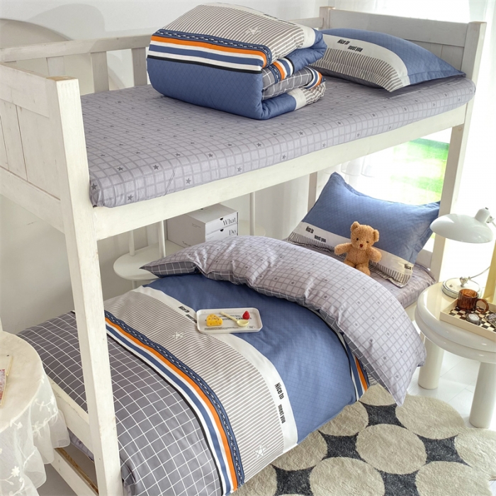 91家纺网 家纺一手货源 找家纺 多品 2023新款12868全棉宿舍三件套-第二批 时尚青春