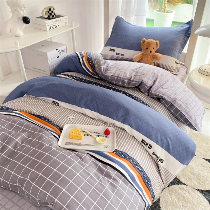 91家纺网 家纺一手货源 找家纺 多品 2023新款12868全棉宿舍三件套-第二批 时尚青春