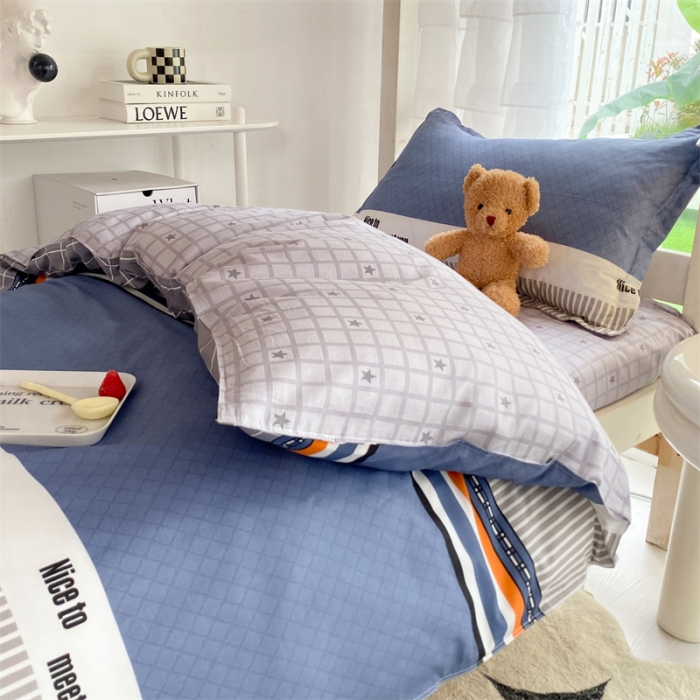 91家纺网 家纺一手货源 找家纺 多品 2023新款12868全棉宿舍三件套-第二批 时尚青春