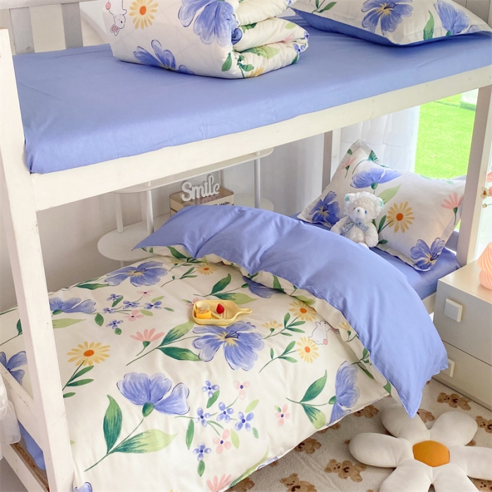 91家纺网 家纺一手货源 找家纺 多品 2023新款12868全棉宿舍三件套-第二批 伊恋