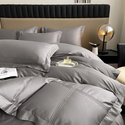 芊寻 2024新款 长绒棉四件套 米兰之约-帝都灰