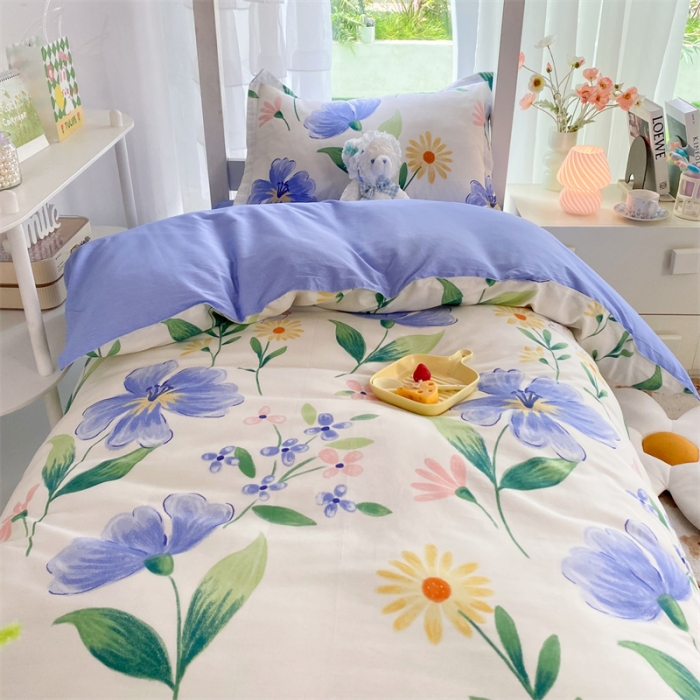 91家纺网 家纺一手货源 找家纺 多品 2023新款12868全棉宿舍三件套-第二批 伊恋