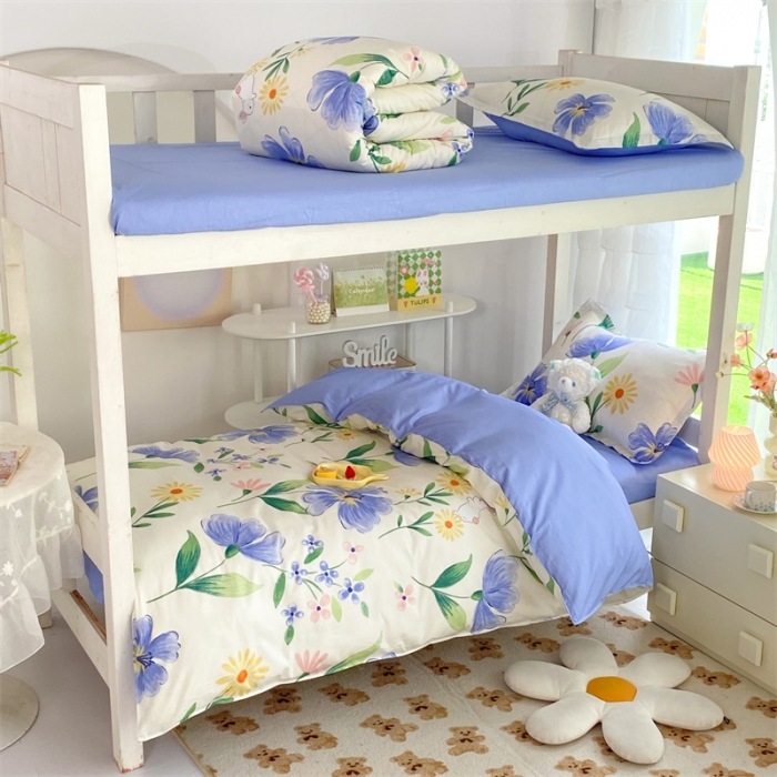 91家纺网 家纺一手货源 找家纺 多品 2023新款12868全棉宿舍三件套-第二批 伊恋