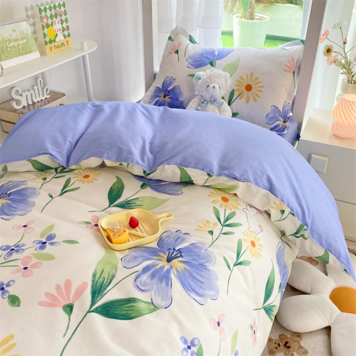 91家纺网 家纺一手货源 找家纺 多品 2023新款12868全棉宿舍三件套-第二批 伊恋