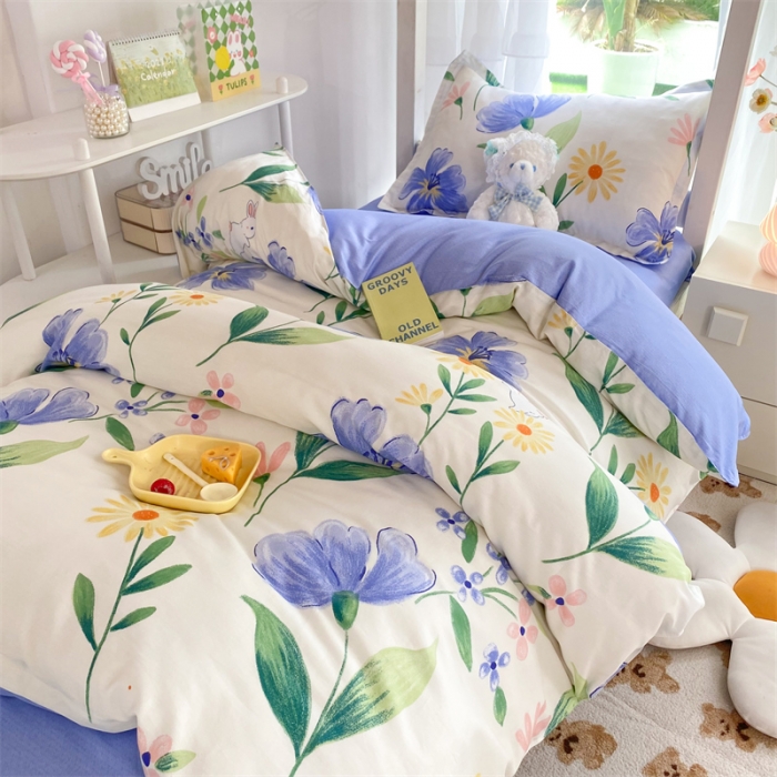 91家纺网 家纺一手货源 找家纺 多品 2023新款12868全棉宿舍三件套-第二批 伊恋