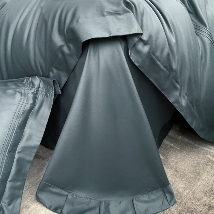 91家纺网 家纺一手货源 找家纺 芊寻 2024新款 长绒棉四件套 米兰之约-景泰蓝