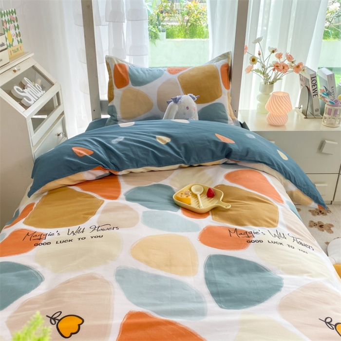 91家纺网 家纺一手货源 找家纺 多品 2023新款12868全棉宿舍三件套-第二批 雨花石