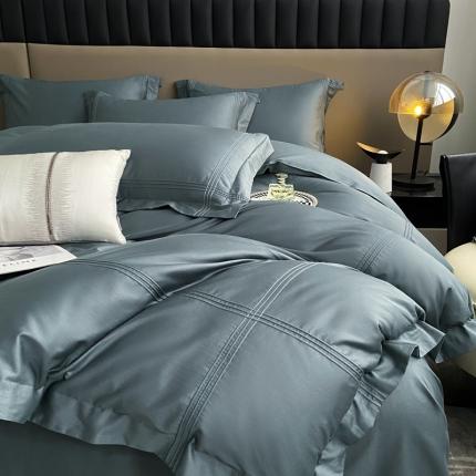 芊寻 2024新款 长绒棉四件套 米兰之约-景泰蓝