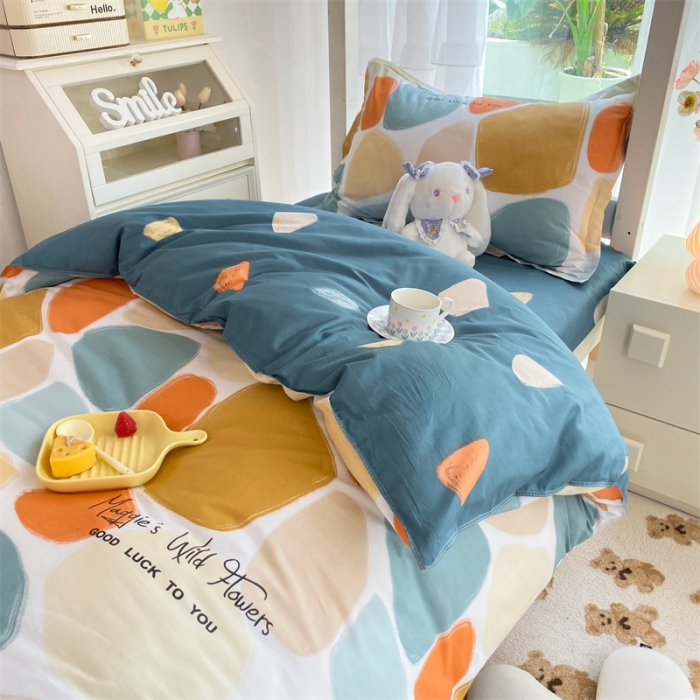 91家纺网 家纺一手货源 找家纺 多品 2023新款12868全棉宿舍三件套-第二批 雨花石