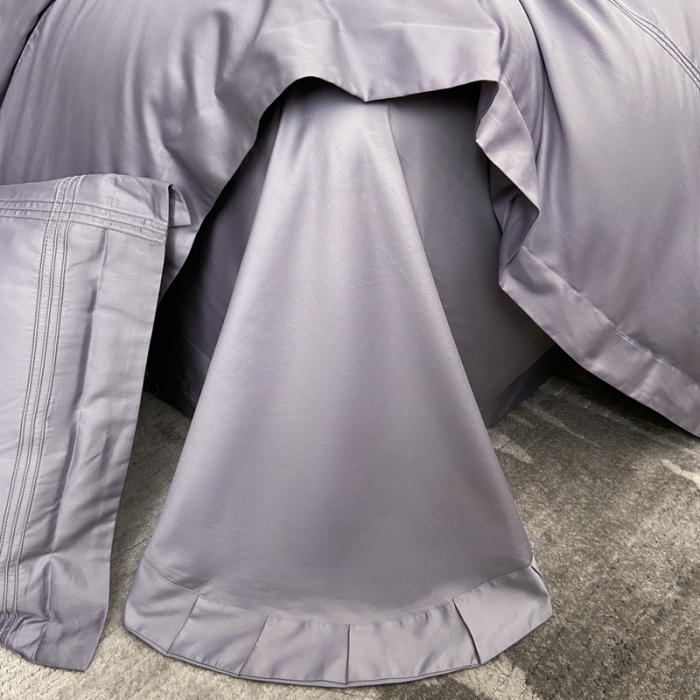 91家纺网 家纺一手货源 找家纺 芊寻 2024新款 长绒棉四件套 米兰之约-水墨灰