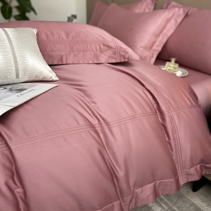 91家纺网 家纺一手货源 找家纺 芊寻 2024新款 长绒棉四件套 米兰之约-苏沐粉