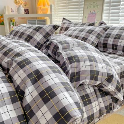 91家纺网 家纺一手货源 找家纺 （总）简冠2024直播爆款北欧风亲肤植物羊绒磨毛四件套