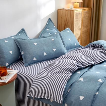 91家纺网 家纺一手货源 找家纺 （总）简冠2024直播爆款北欧风亲肤植物羊绒磨毛四件套