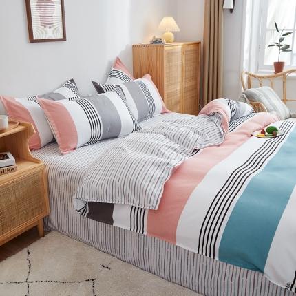 91家纺网 家纺一手货源 找家纺 （总）简冠2024直播爆款北欧风亲肤植物羊绒磨毛四件套