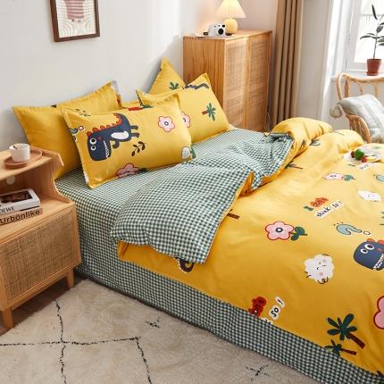 91家纺网 家纺一手货源 找家纺 （总）简冠2024直播爆款北欧风亲肤植物羊绒磨毛四件套