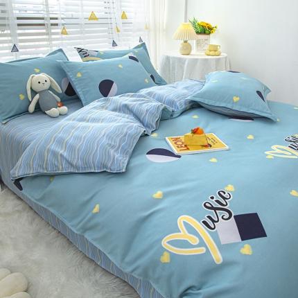 91家纺网 家纺一手货源 找家纺 （总）简冠2024直播爆款北欧风亲肤植物羊绒磨毛四件套