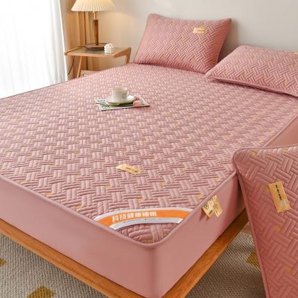 91家纺网 家纺一手货源 找家纺 （总）鑫钰 2023新款防水隔尿全棉纯棉大豆夹棉刺绣床笠直播爆款