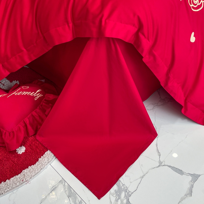 91家纺网 家纺一手货源 找家纺 新款亲肤舒适时尚婚庆四件套系列 喜爱