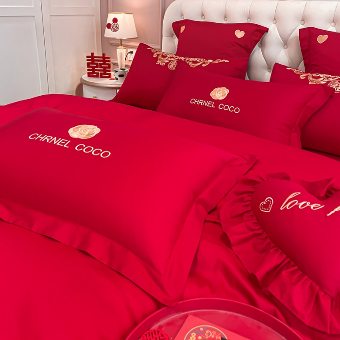 91家纺网 家纺一手货源 找家纺 新款亲肤舒适时尚婚庆四件套系列 CoCo