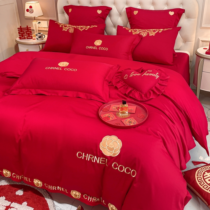 91家纺网 家纺一手货源 找家纺 新款亲肤舒适时尚婚庆四件套系列 CoCo