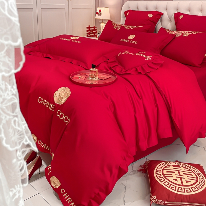 91家纺网 家纺一手货源 找家纺 新款亲肤舒适时尚婚庆四件套系列 CoCo