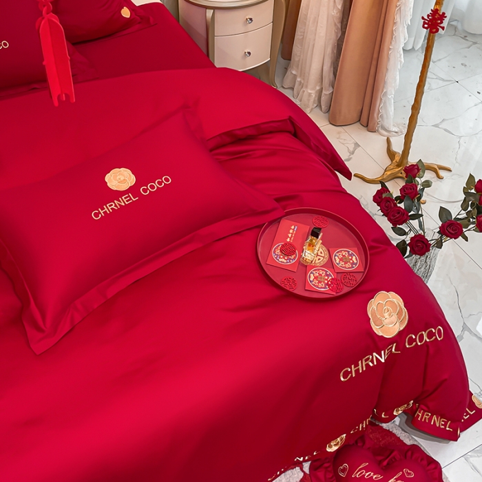 91家纺网 家纺一手货源 找家纺 新款亲肤舒适时尚婚庆四件套系列 CoCo