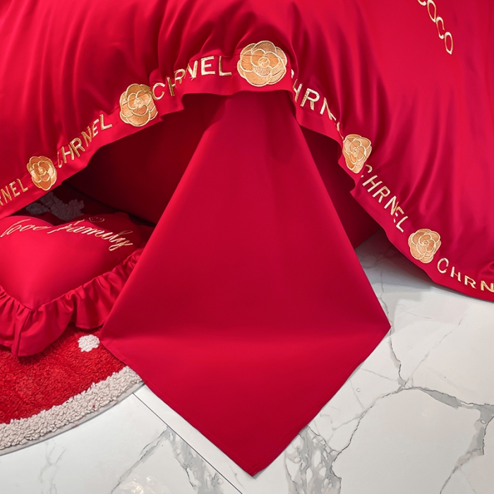 91家纺网 家纺一手货源 找家纺 新款亲肤舒适时尚婚庆四件套系列 CoCo