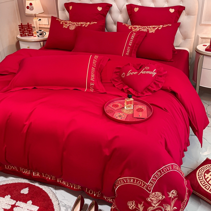 91家纺网 家纺一手货源 找家纺 新款亲肤舒适时尚婚庆四件套系列 爱丽丝