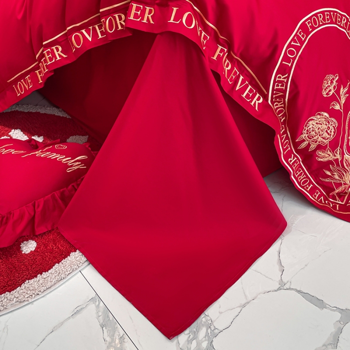 91家纺网 家纺一手货源 找家纺 新款亲肤舒适时尚婚庆四件套系列 爱丽丝