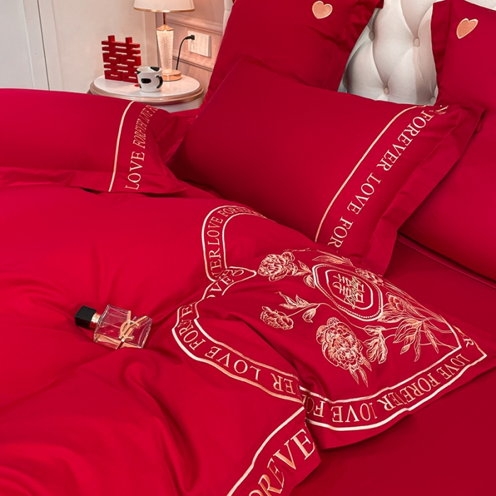 91家纺网 家纺一手货源 找家纺 新款亲肤舒适时尚婚庆四件套系列 爱丽丝