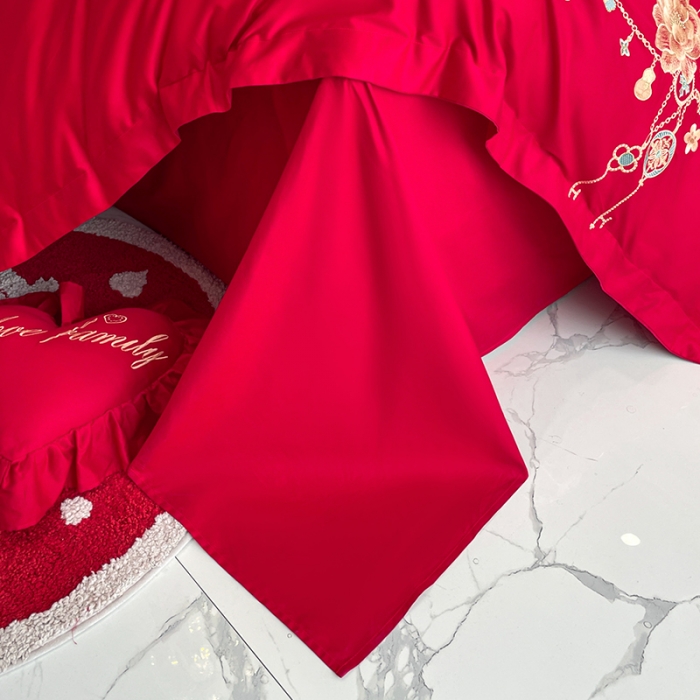 91家纺网 家纺一手货源 找家纺 新款亲肤舒适时尚婚庆四件套系列 浪漫相随