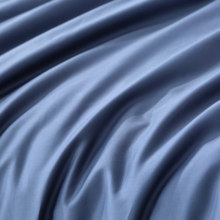 91家纺网 家纺一手货源 找家纺 青竹苑 2023新款100支全棉贡缎四件套纯色拼色包线压边工艺四件套 米兰