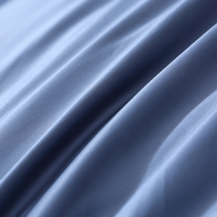 91家纺网 家纺一手货源 找家纺 青竹苑 2023新款100支全棉贡缎四件套纯色拼色包线压边工艺四件套 米兰