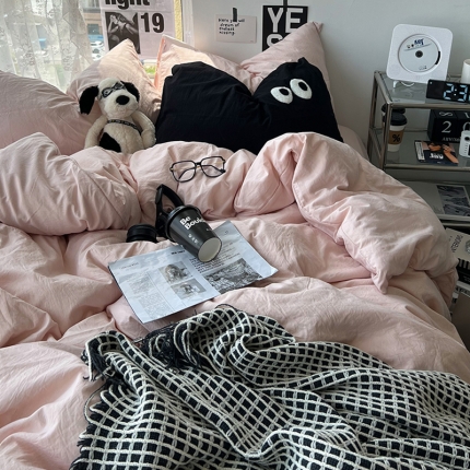 91家纺网 家纺一手货源 找家纺 2023年婴儿可以啃咬的超柔水洗棉四件套