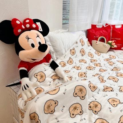 91家纺网 家纺一手货源 找家纺 花满路 2023新款儿童夏被 贝果熊熊