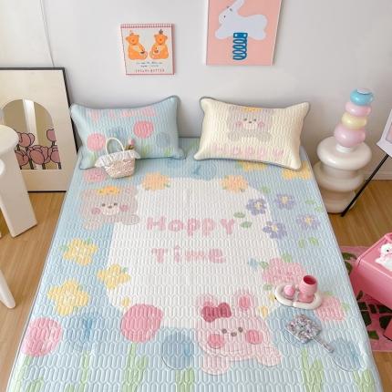 91家纺网 家纺一手货源 找家纺 顾里家纺 2023新款韩系ins清新凉感软席 小花兔熊