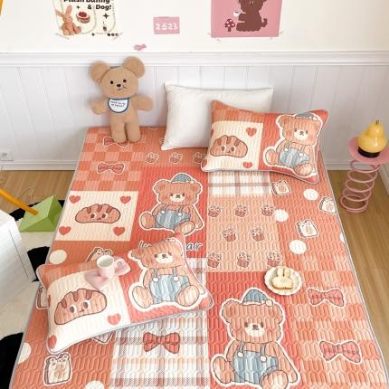 91家纺网 家纺一手货源 找家纺 顾里家纺 2023新款韩系ins清新凉感软席 小熊饼干