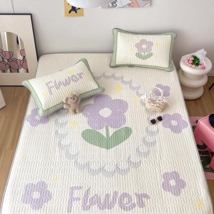 91家纺网 家纺一手货源 找家纺 顾里家纺 2023新款韩系ins清新凉感软席 珍珠花朵