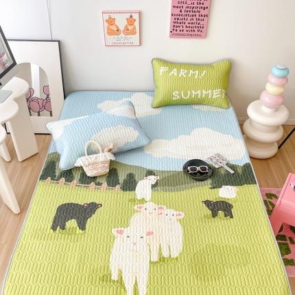 91家纺网 家纺一手货源 找家纺 顾里家纺 2023新款韩系ins清新凉感软席 自由草原