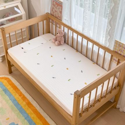 （总）期遇家居 2023新款婴儿床盖新生儿双面全棉刺绣床笠可定制