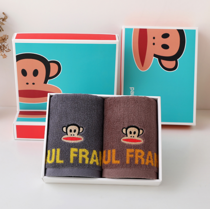 91家纺网 家纺一手货源 找家纺 总 大嘴猴正 品可授权四宫格系列全棉32股色纱毛巾童巾方巾儿童浴巾套装