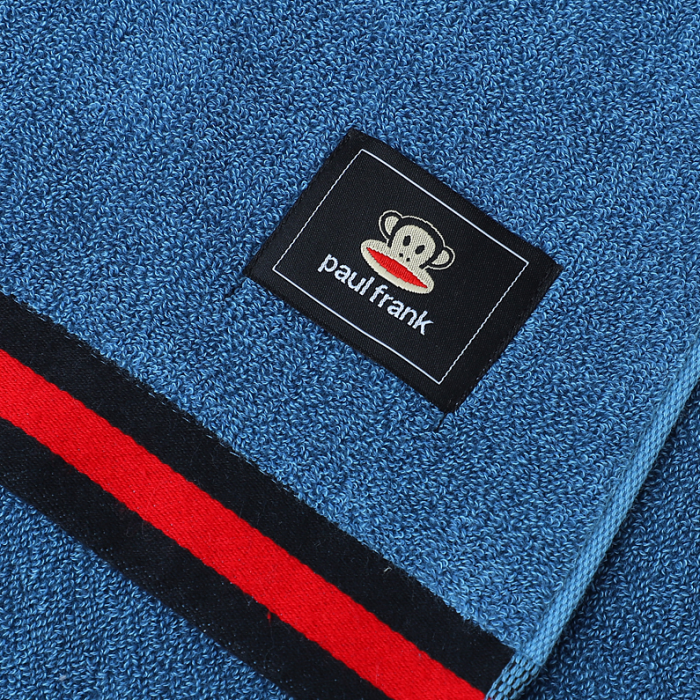 91家纺网 家纺一手货源 找家纺 大嘴猴全棉AB纱毛巾商务布标猴 毛巾咖色33*72cm