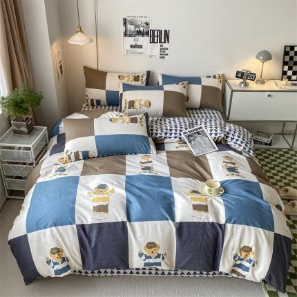 91家纺网 家纺一手货源 找家纺 （总）798家纺 2023新款北欧系列13070全棉印花四件套-摩伊