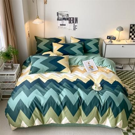 91家纺网 家纺一手货源 找家纺 （总）798家纺 2023新款北欧系列13070全棉印花四件套-摩伊